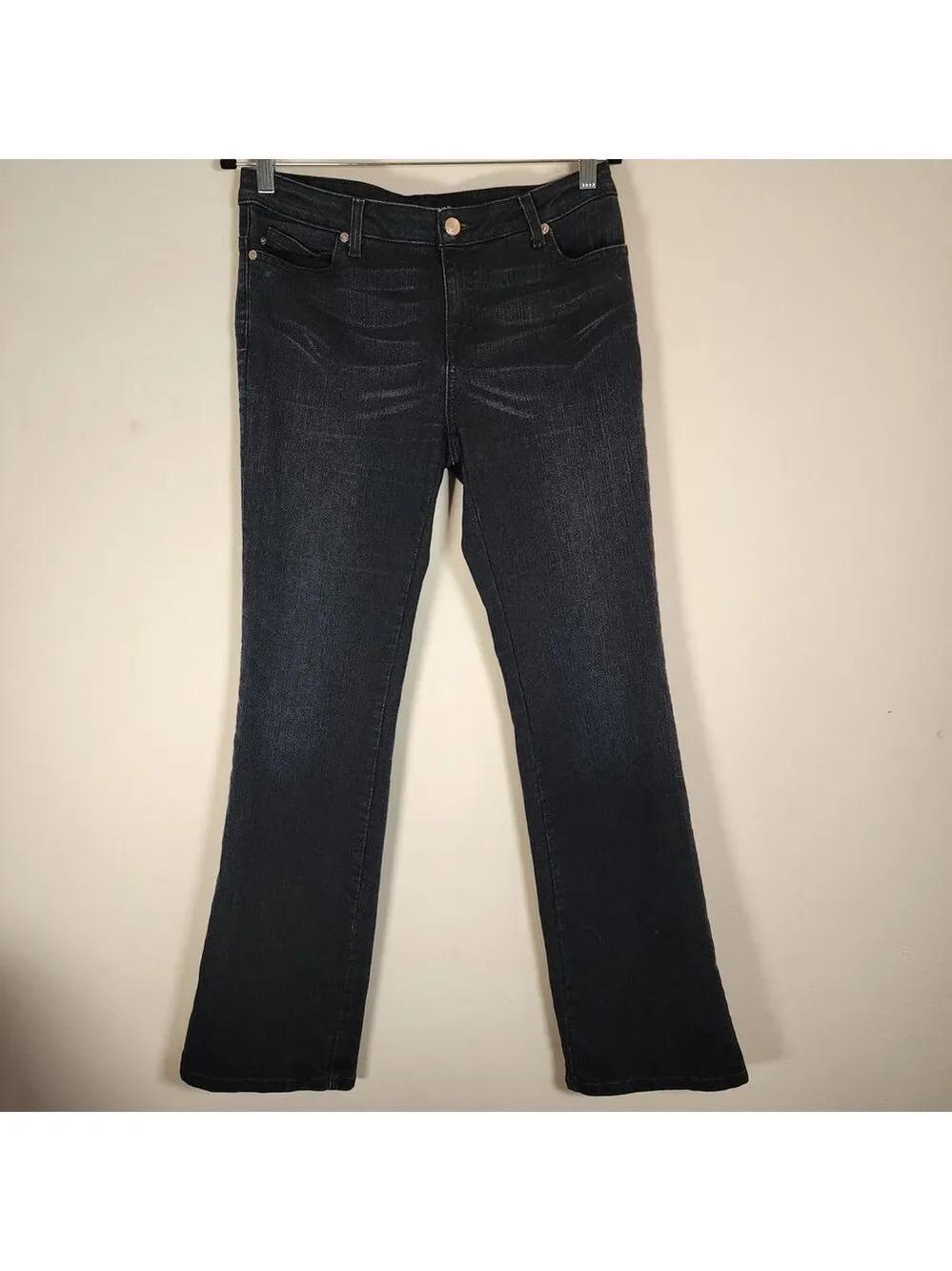 Michael Kors Greenwich Bootcut Jeans Size 8 Dark Wash Sculpting Stretch